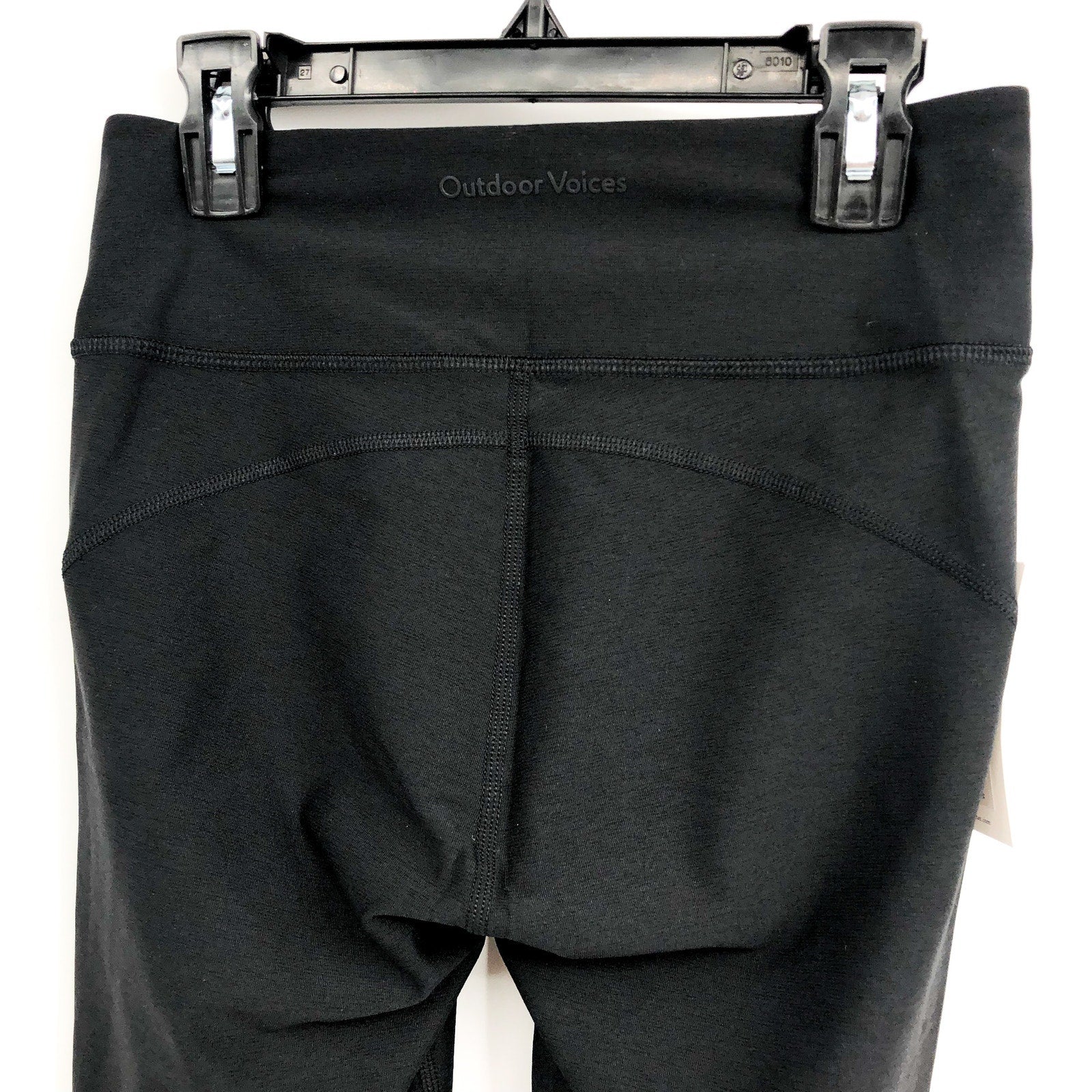 OUTDOOR VOICES Women's Warmup 10" Shorts XS Black Stretch Mid Rise Biker NWT