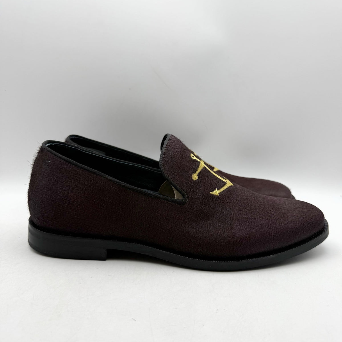 Sperry Mens Overlook Smoking Slipper Loafers Size 8 Brown Slip On Anchor NWOB