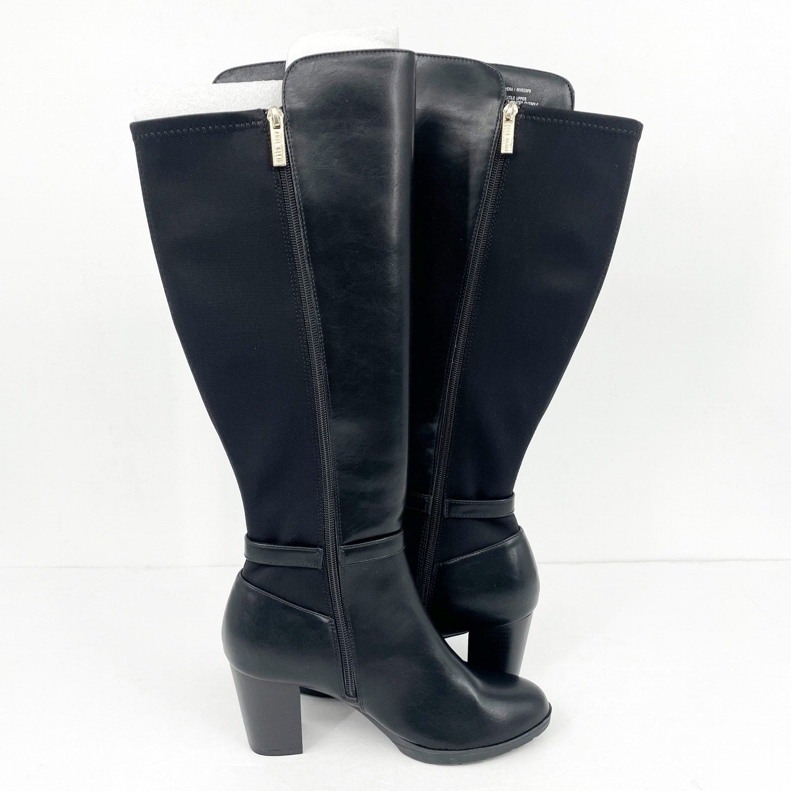 Anne Klein Womens Rivera Knee High Boots Size 8 M EU 38 Black NIB