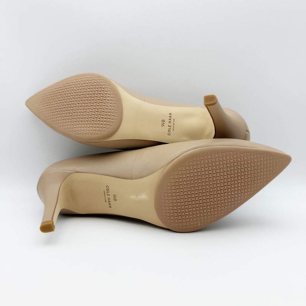 Cole Haan Womens Grand Ambition Pumps US 9.5 B Tan Amphora Leather Heels NWOB