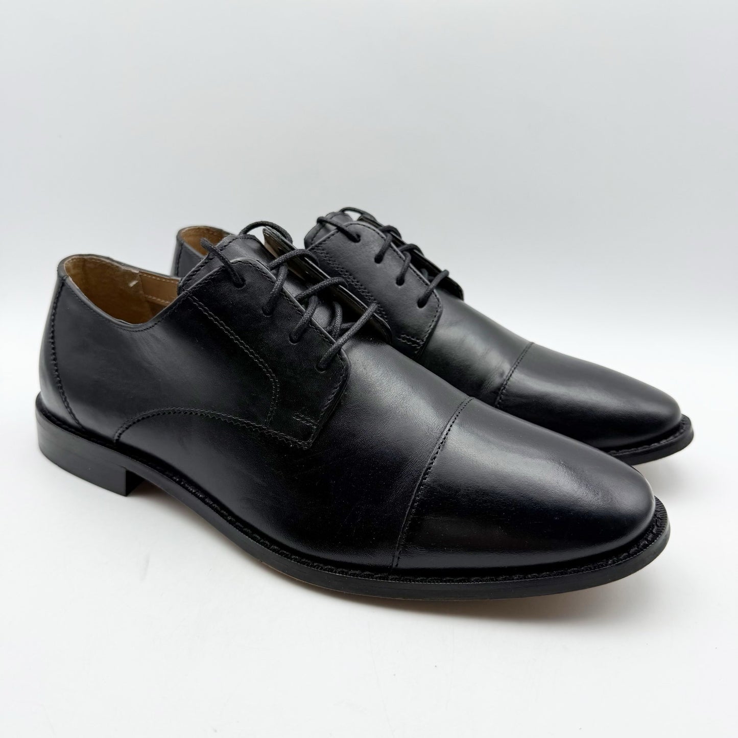 Florsheim Mens Montinaro Cap Toe Oxford Shoes US 9 M Black Leather NIB