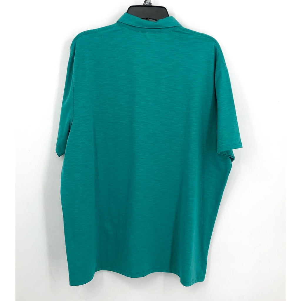 L.L.BEAN Mens Lakewashed Performance Polo Shirt XXL Blue-Green Short-Sleeve NWT