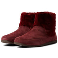 Vionic Womens Maizie Slipper Boots Size 7 Burgundy Red Suede Supportive NWOB