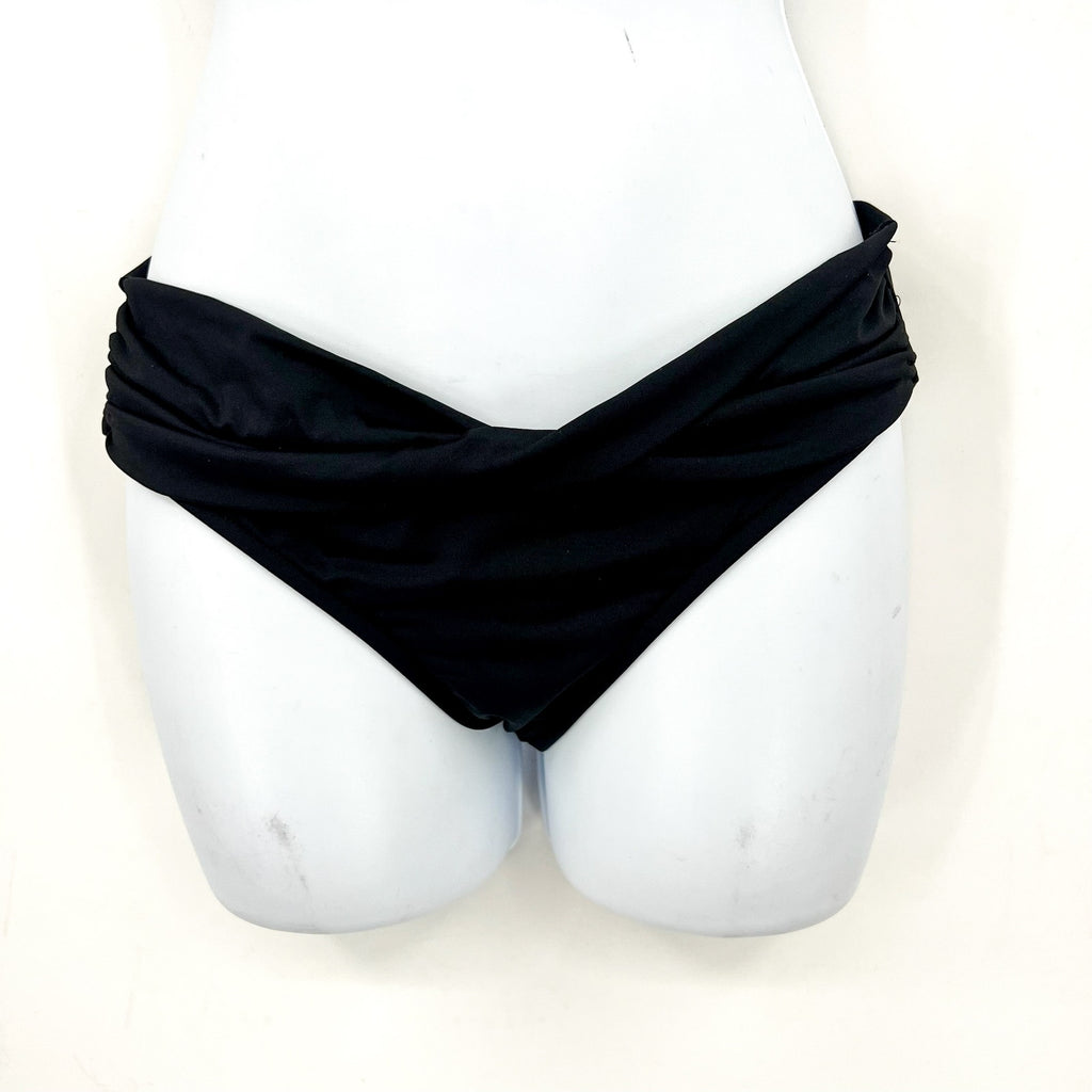 SEAFOLLY Women's Twist Band Hipster Bikini Bottom Size 4 Black Swim NWT
