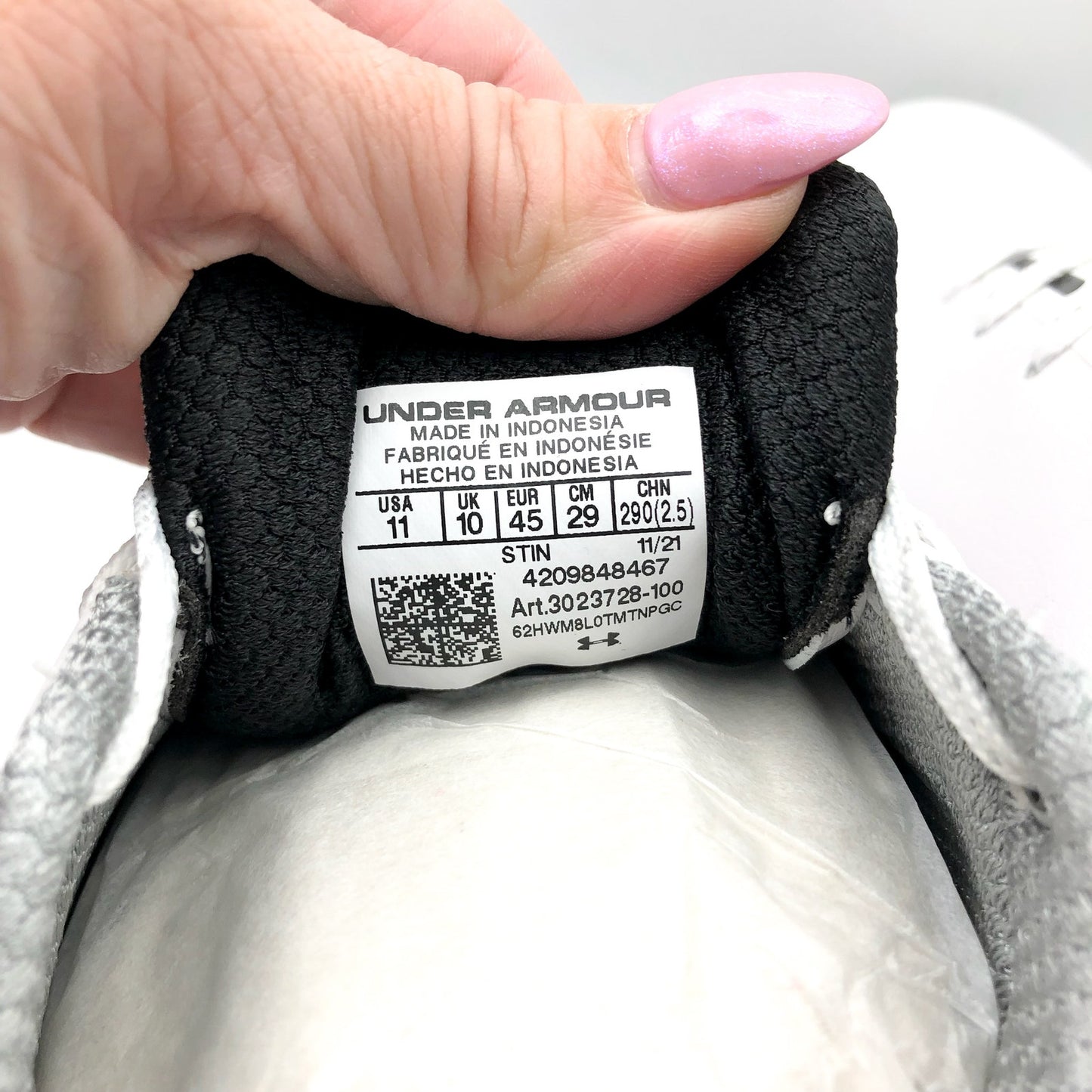 Under Armour Mens UA Charged Draw RST Golf Shoes US 11 EU 45 White Black NIB