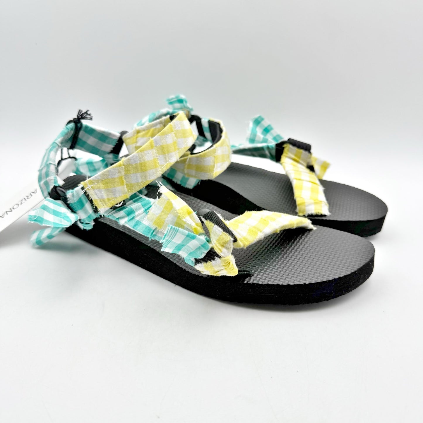 Arizona Love Womens Vichy Sandals EU 41 US 11 Blue Yellow NWOB