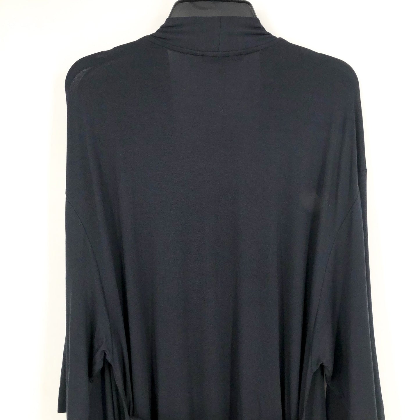 EBERJEY Women's Giselle Long Robe Medium Size 8-10 Black Long Sleeve Jersey NWT