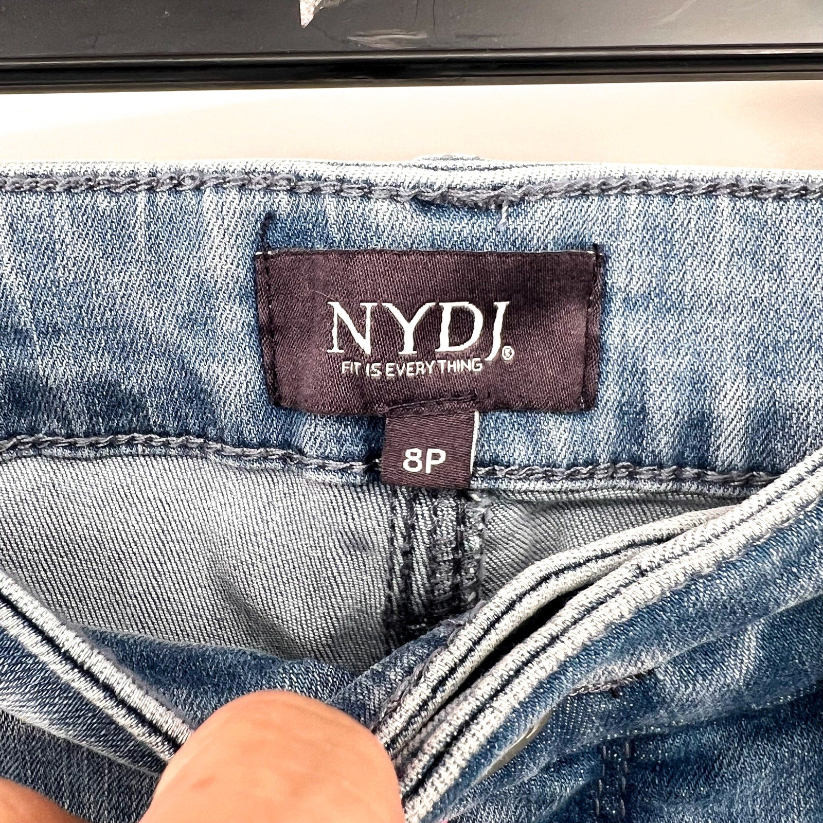 NYDJ Womens Margot Girlfriend Jeans Size 8 PETITE Kingston Blue NWT