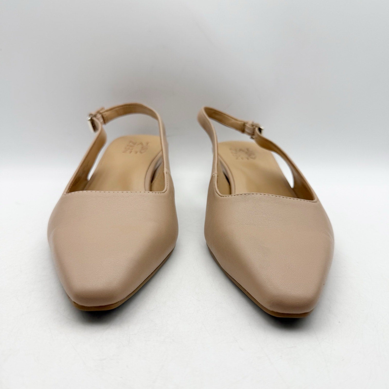 Naturalizer Womens Ginger Slingback Pumps Size 8.5 WIDE EU 39 Beige Nude NWOB