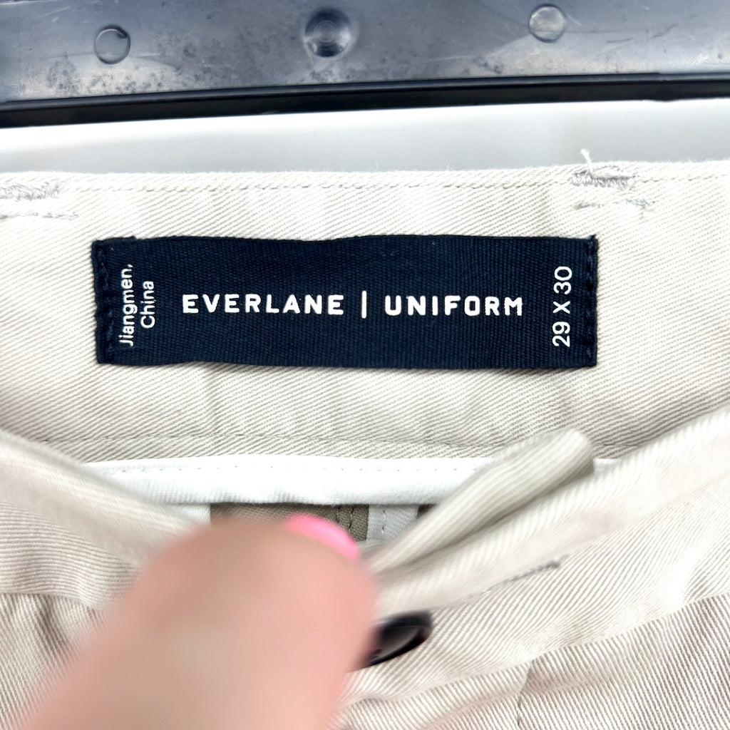 EVERLANE Men's Uniform Performance Chinos 29x30 Stone Gray Slim Fit Pants NWT