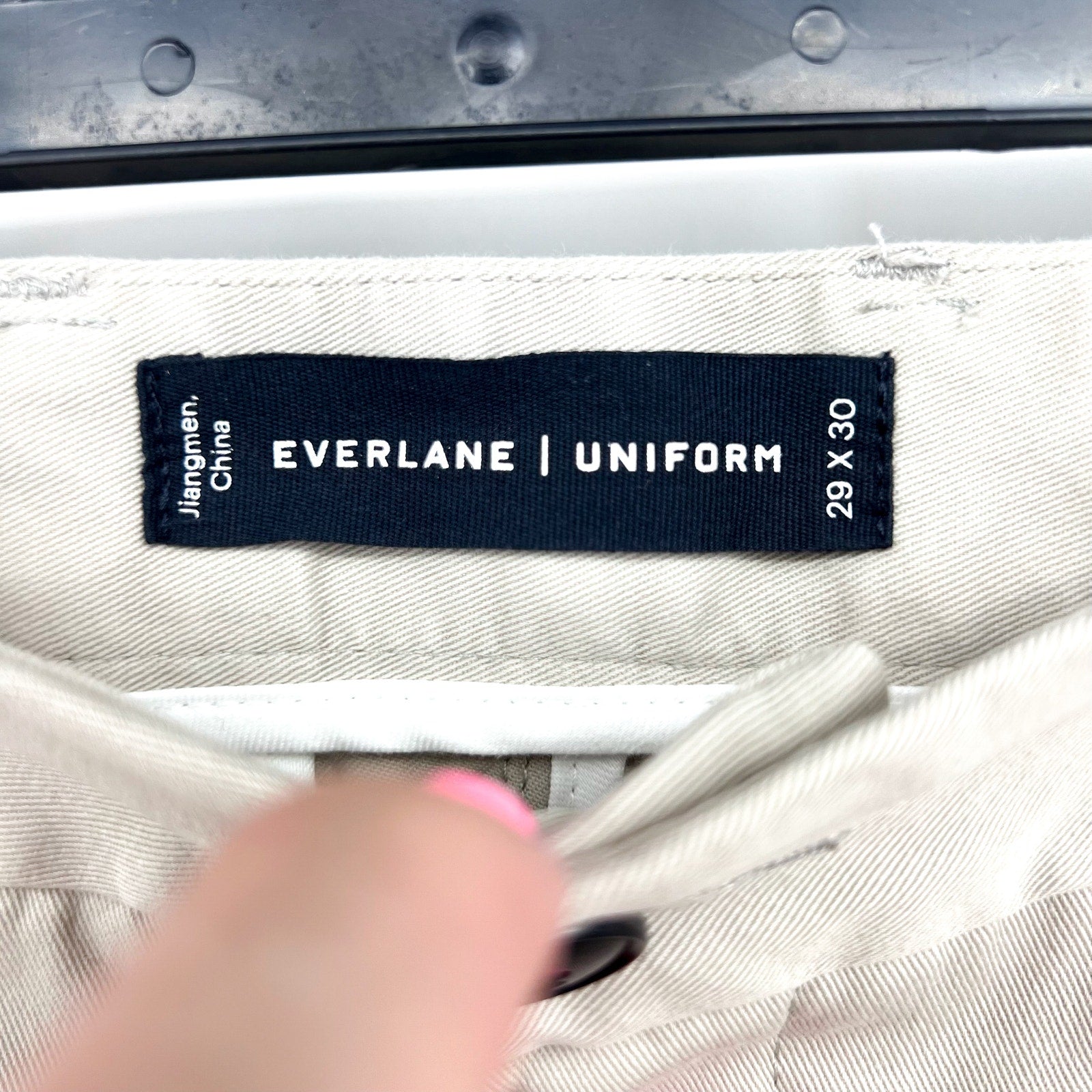 EVERLANE Men's Uniform Performance Chinos 29x30 Stone Gray Slim Fit Pants NWT