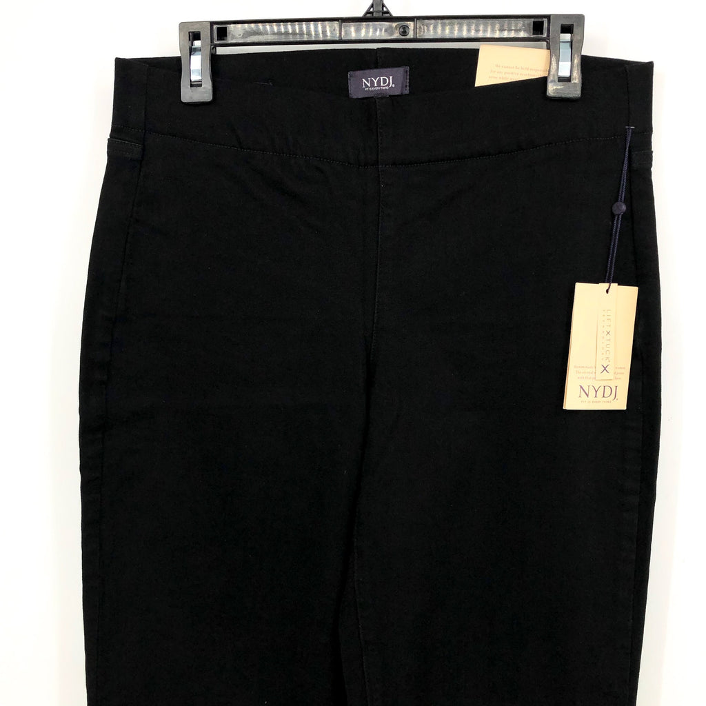 NYDJ Women's Bailey Relaxed Straight Jeans Size 8 Black Rinse Pull On NWT