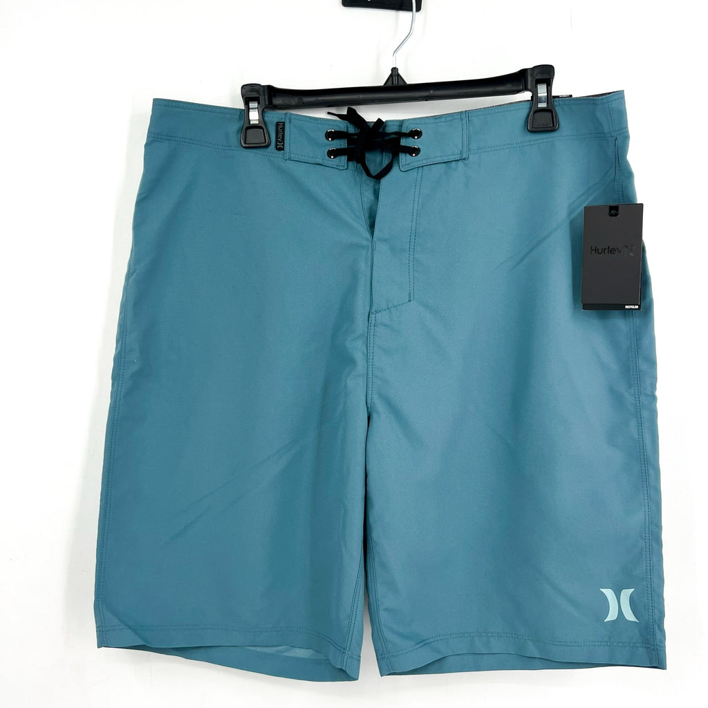 HURLEY Mens Standard One and Only Board Shorts 2.0 US 33 Noise Aqua NWT