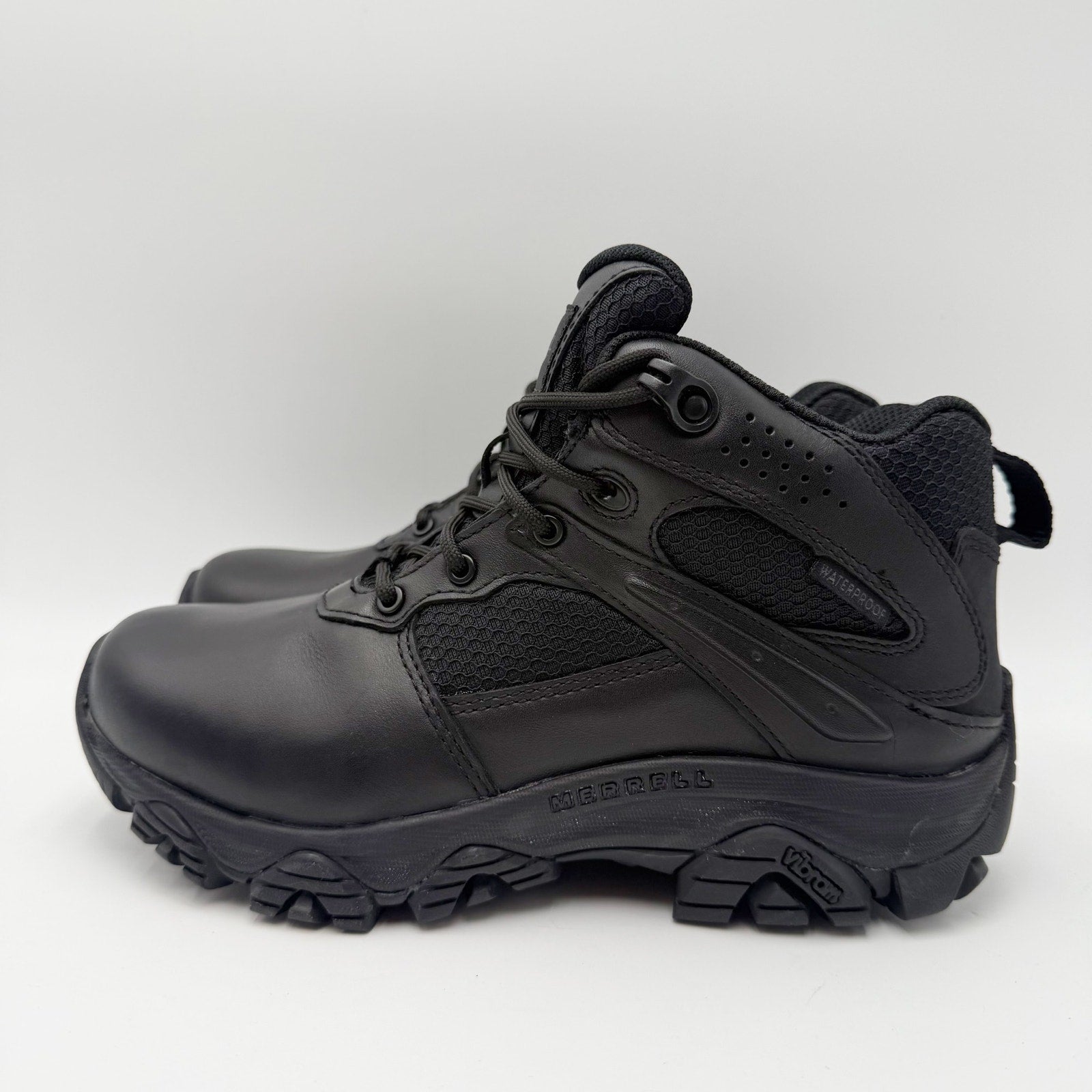 Merrell Work Womens Moab 3 Response Mid Boot Size 6 Black Leather Waterproof NIB