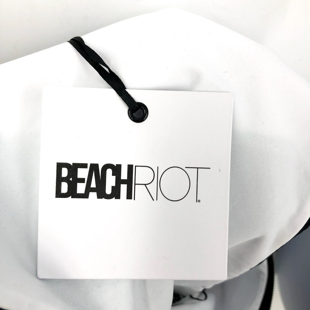 BEACH RIOT Women's Joyce One Shoulder One Piece Swimsuit Large Black White NWT