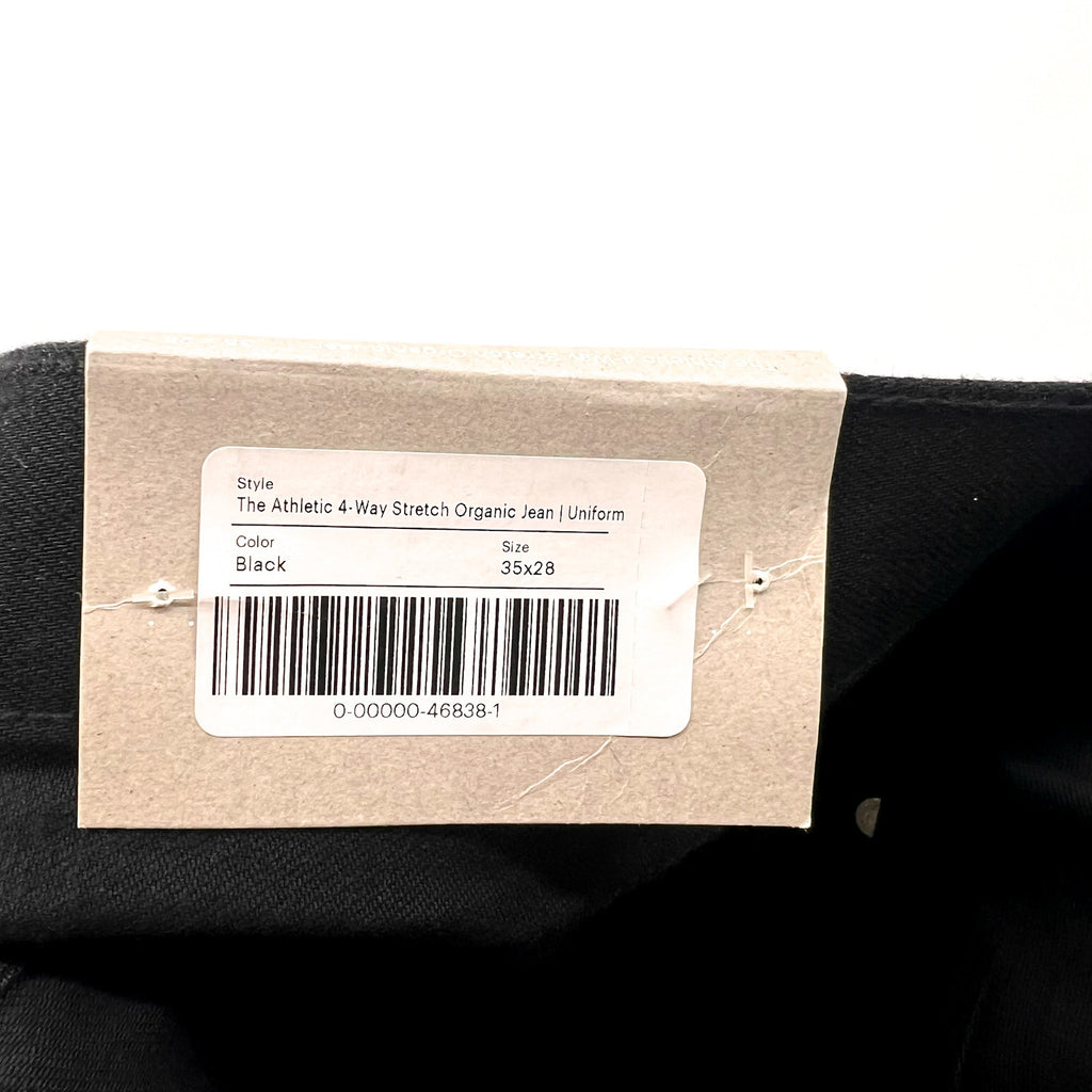 EVERLANE Uniform Men's The Athletic Jeans 35x28 Black 4-Way Stretch Organic NWT