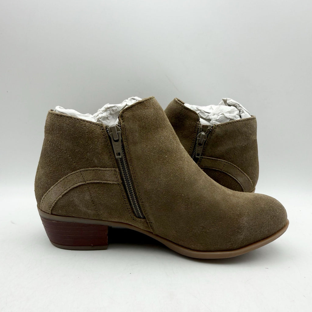 Diba True Womens Caspian Ankle Booties US 6.5 M Brown Olive Green Suede NWOB