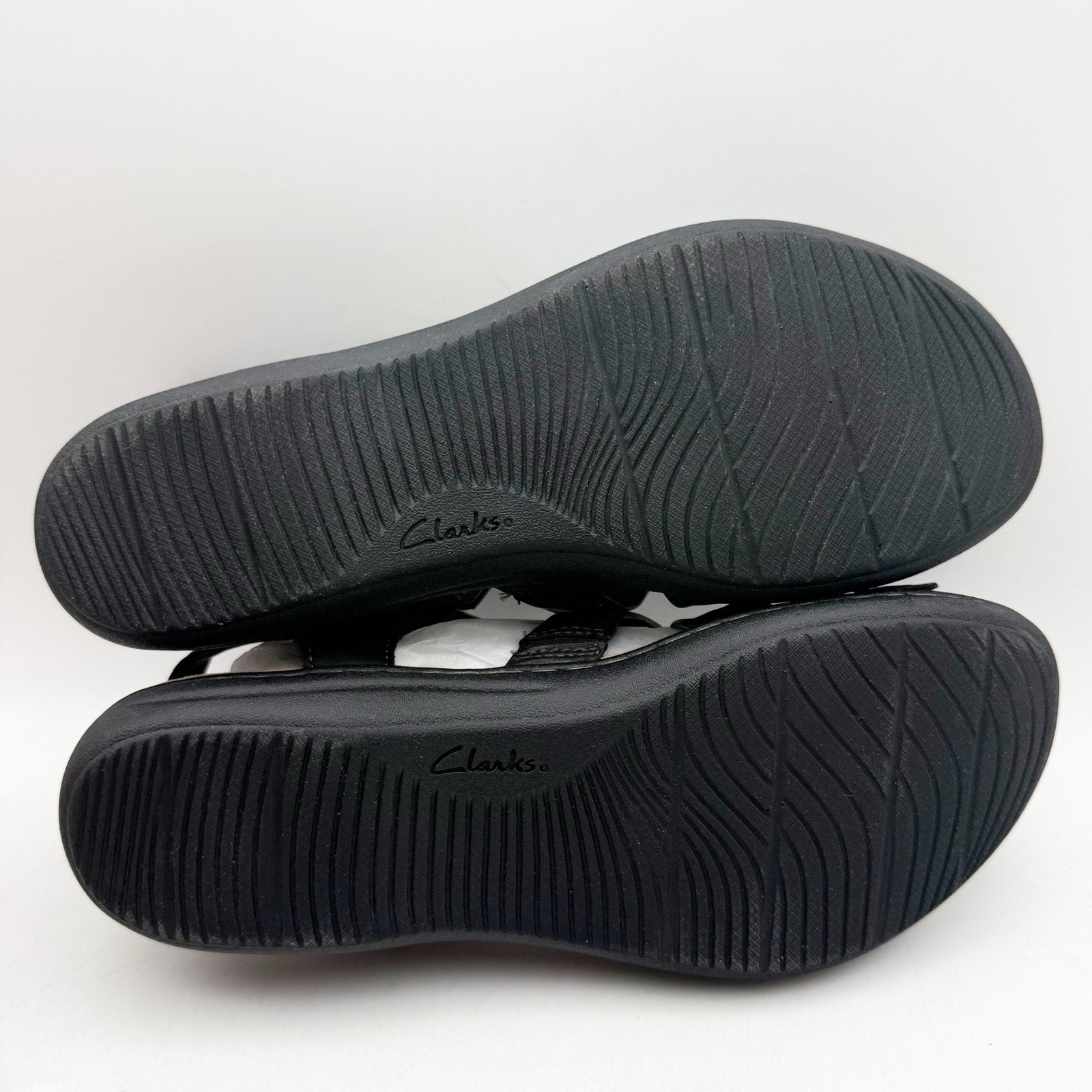 Clarks Womens Laurieann Bell Sandals US 11 M Black Leather NIB