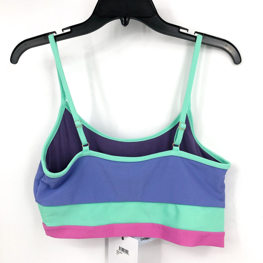 BEACH RIOT Women's Eva Top Size Small Blue High Tide Colorblock Scoop Neck NWT