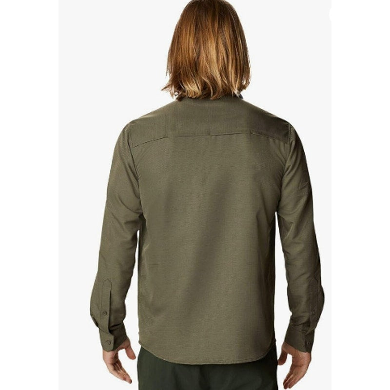 MOUNTAIN HARDWEAR Mens Canyon Long Sleeve Shirt XLT Green Hiking Outdoors NWT