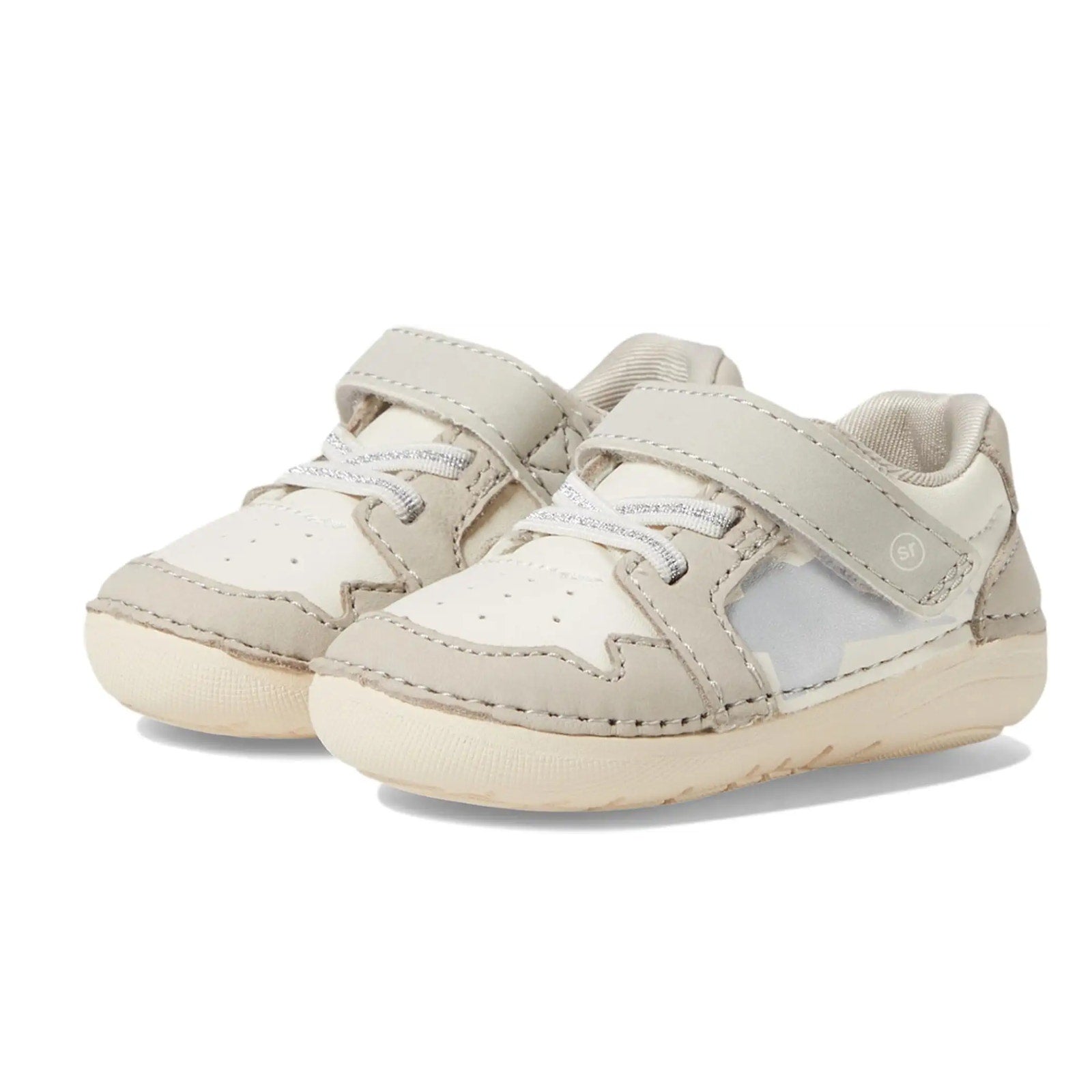Stride Rite Infant Toddler SM Waverly Ecru Sneaker 3 WIDE Shoes Off White NIB