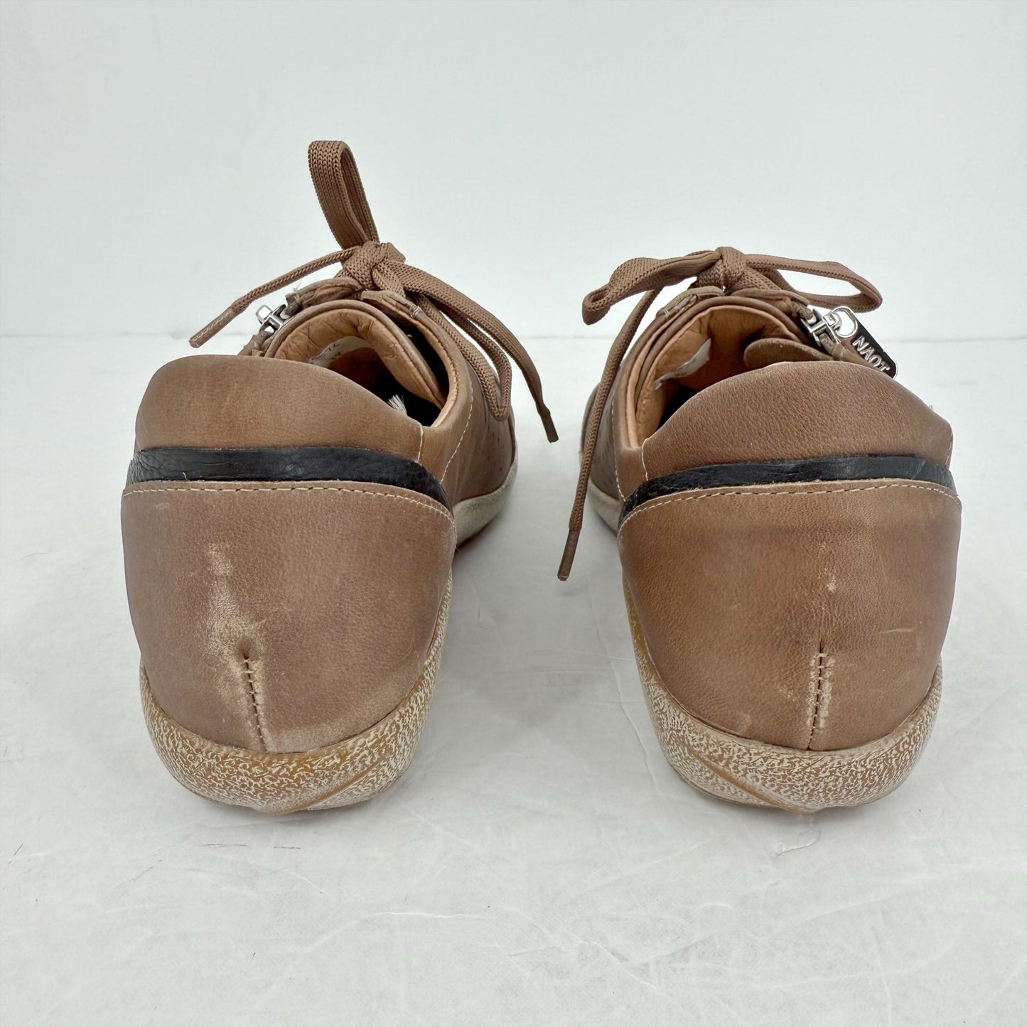 NAOT Womens Moko Oxford Sneakers EU 39 US 8 Brown Leather Slip Resistant NWOB