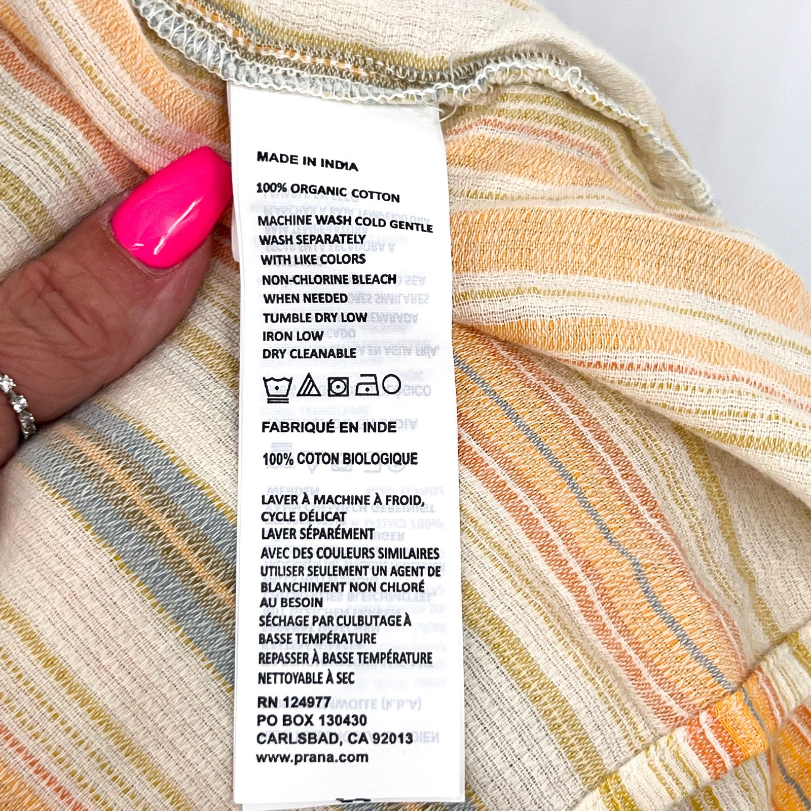 PRANA Women's California Dreaming Maxi Dress Medium Golden Hour Stripe NWT