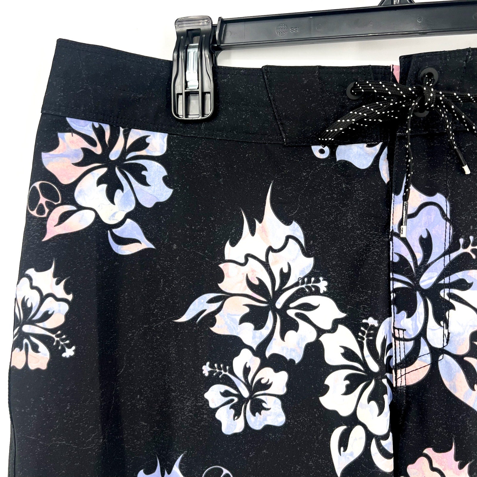 BILLABONG Mens Sundays Pro 19" Board Shorts Size 36 Black Floral Drawstring NWT