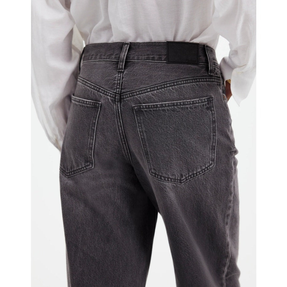 MADEWELL Women's Superwide-Leg Jeans Size 29 US 8 Black Kingswood Wash NR481 NWT
