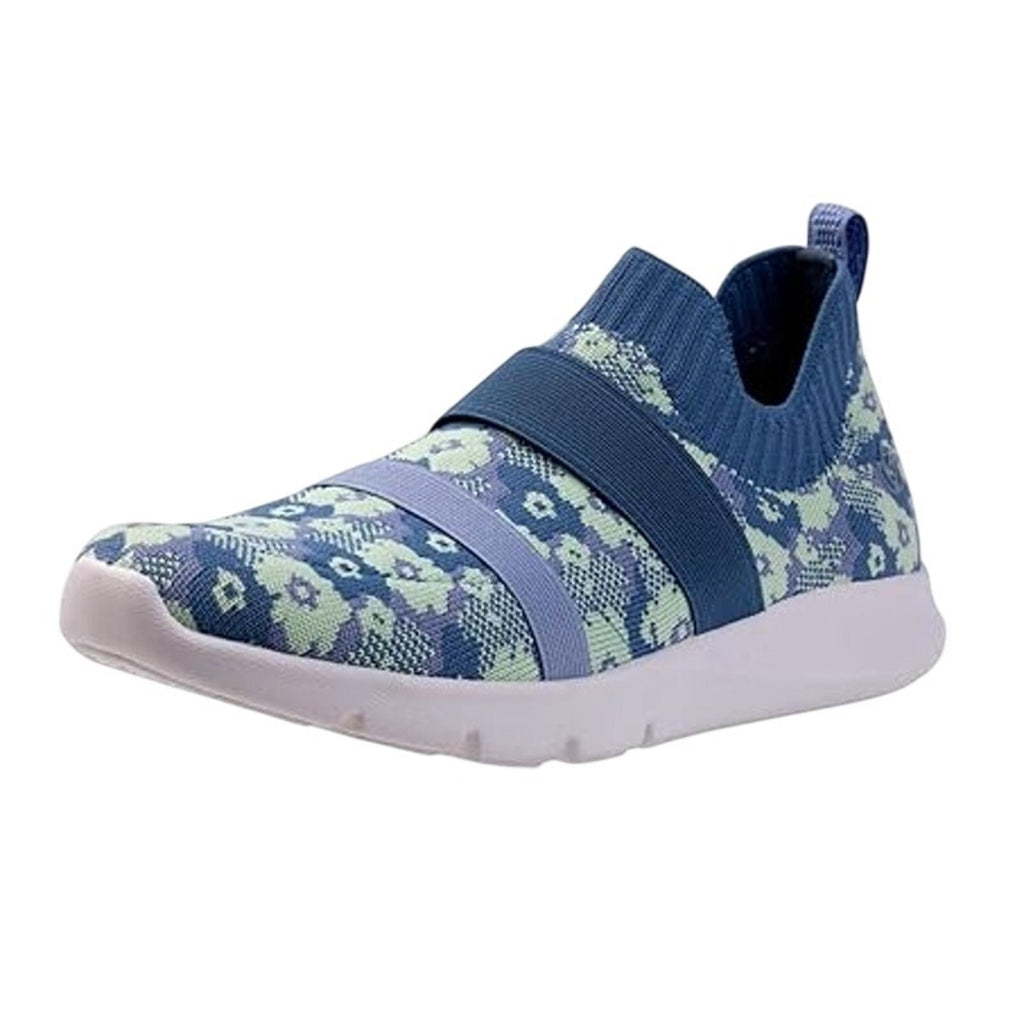Spenco Womens Karma Stretch Sneakers US 8 M EU 38.5 Bluestone Floral Blue NIB