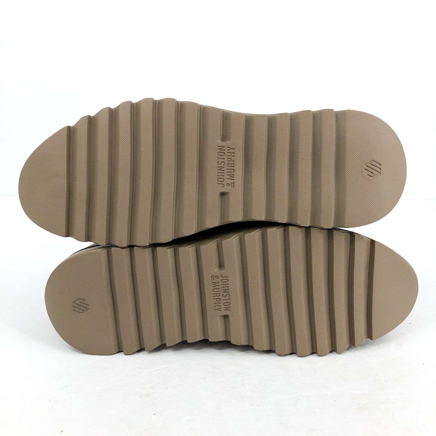 Johnson & Murphy Mens Braydon Plain Toe Dress Shoes 12 Wide Tan Leather NIB