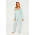 EBERJEY Women's Gisele PJ Set Small Mint Green Surf Spray Agave Modal NWT