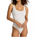 Commando Women's Neoprene Tank Bodysuit Large White Stretch Sleeveless NWT