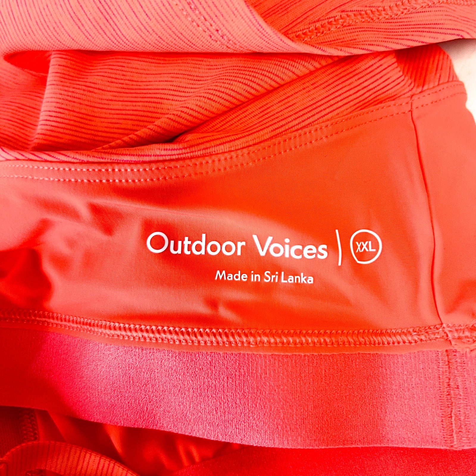 OUTDOOR VOICES women's TechSweat Move Free Tank Top XXL Orange Hot Coral NWT