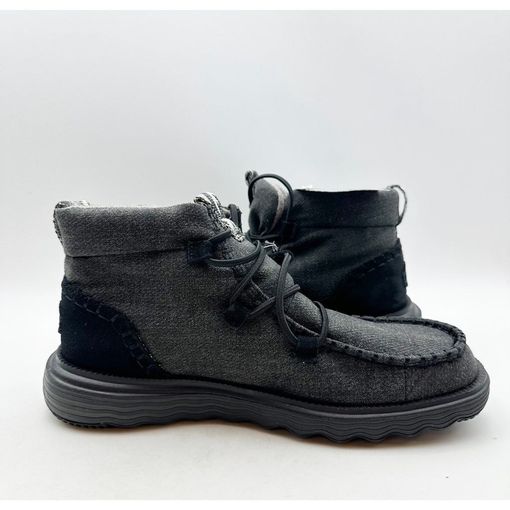 Hey Dude Womens Reyes Ankle Boots Size 8 EU 39 Black Gray NIB