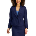 LE SUIT Women's Suit Jacket Size 6 Bright Navy Blue Single Button Blazer NWT
