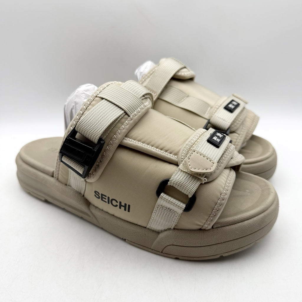Seichi Mens Yoroi V2 Slide Sandals US 8 EU 41 Stone Tan NIB