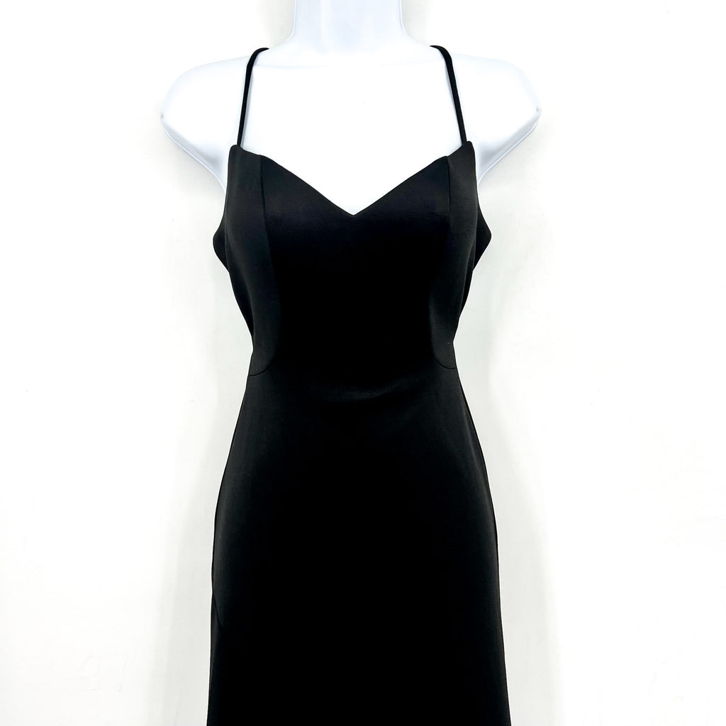 LA FEMME Women's 27657 Jersey Column Prom Dress Size 00 Black EUC