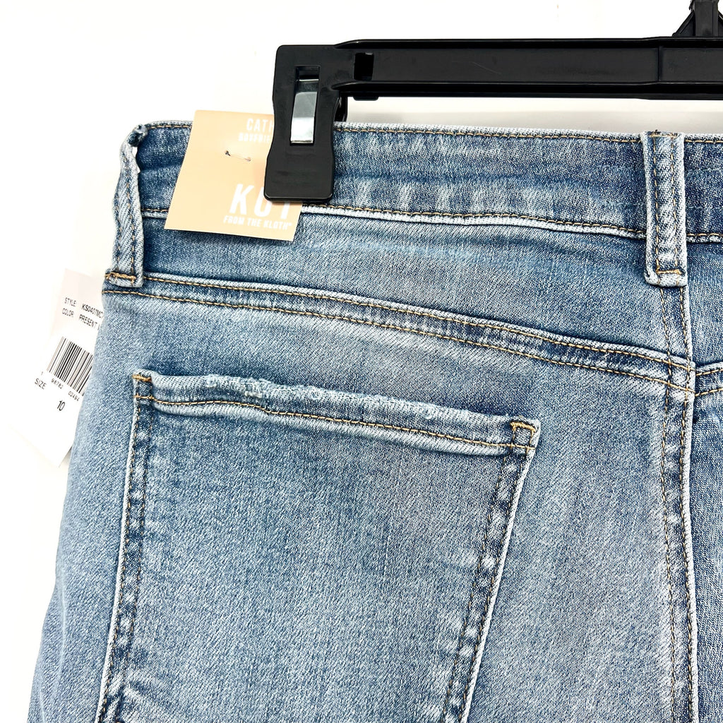 KUT FROM THE KLOTH Women's Catherine Boyfriend Denim Shorts Size 10 Blue NWT