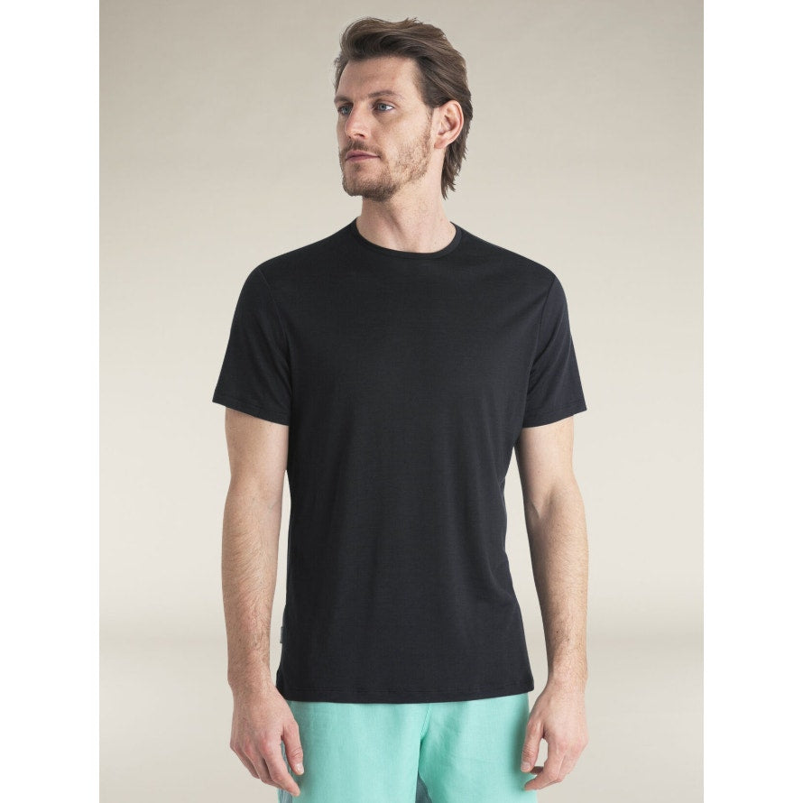 ICEBREAKER Mens 125 Cool-Lite Sphere Crewneck T-Shirt Medium Black Merino NWT