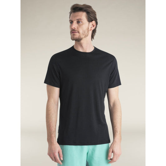ICEBREAKER Mens 125 Cool-Lite Sphere Crewneck T-Shirt Medium Black Merino NWT