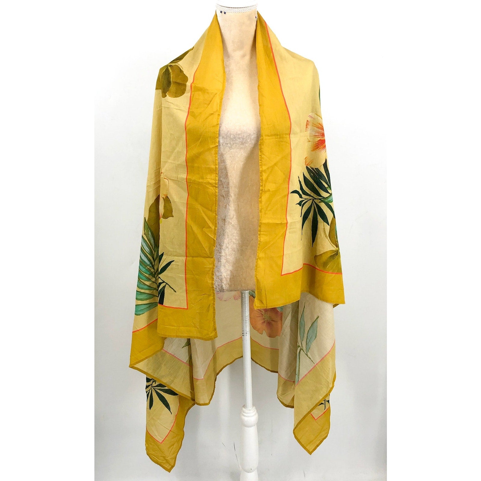 LAUREN RALPH LAUREN Island Tropical Pareo Wrap Skirt Cover Up OS Gold NWT