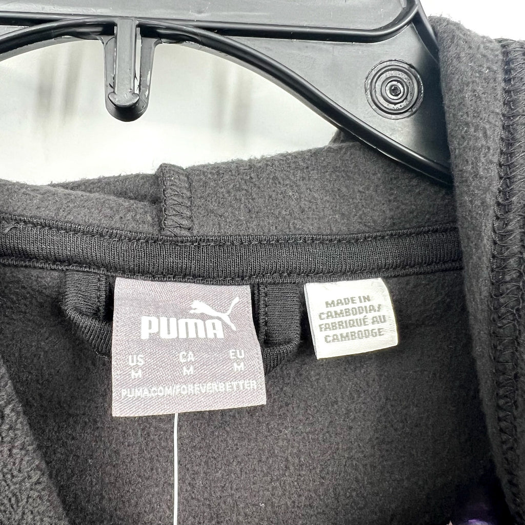 PUMA Women's ESS Elevated FZ Hoodie Medium Black Sweatshirt Fleece NWT