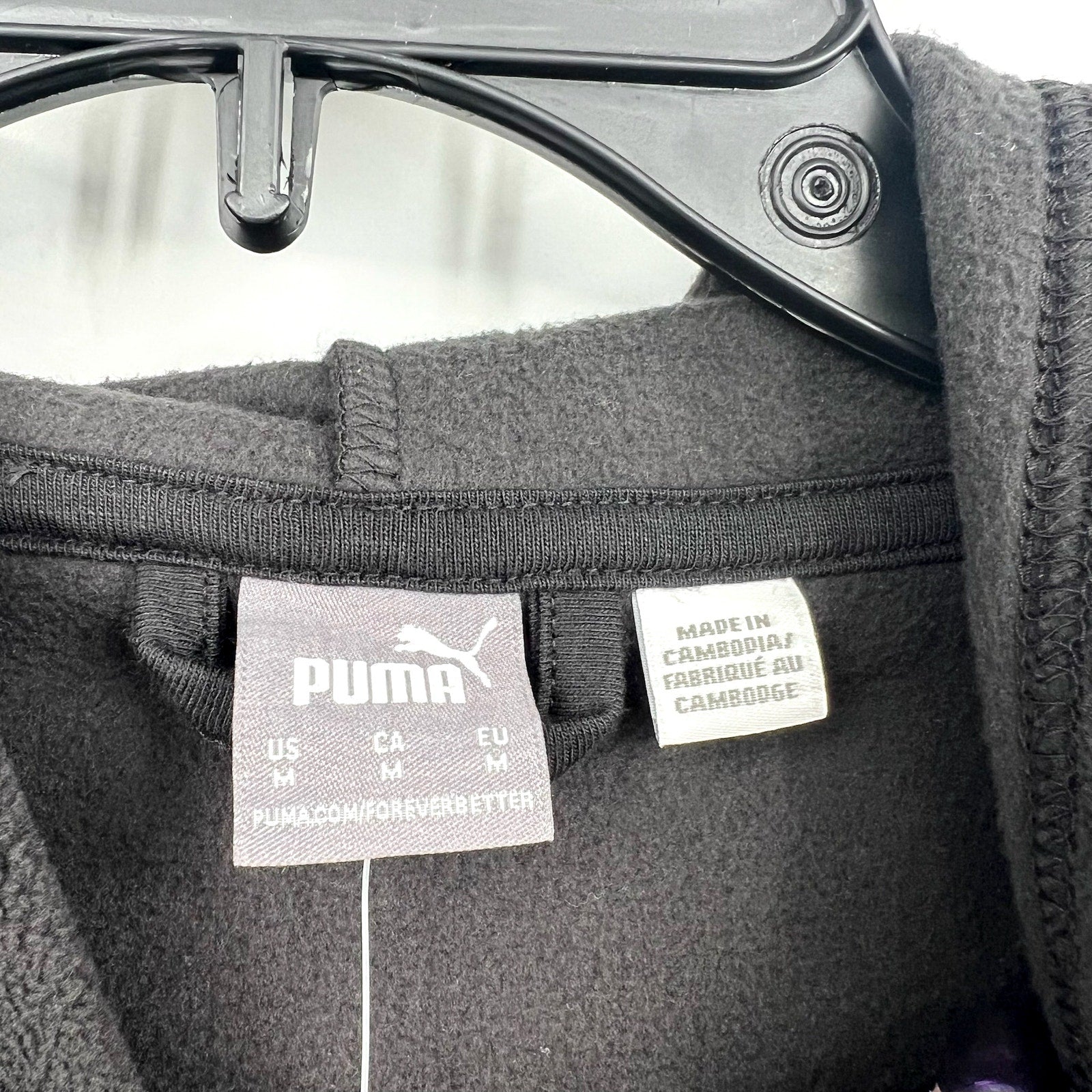 PUMA Women's ESS Elevated FZ Hoodie Medium Black Sweatshirt Fleece NWT