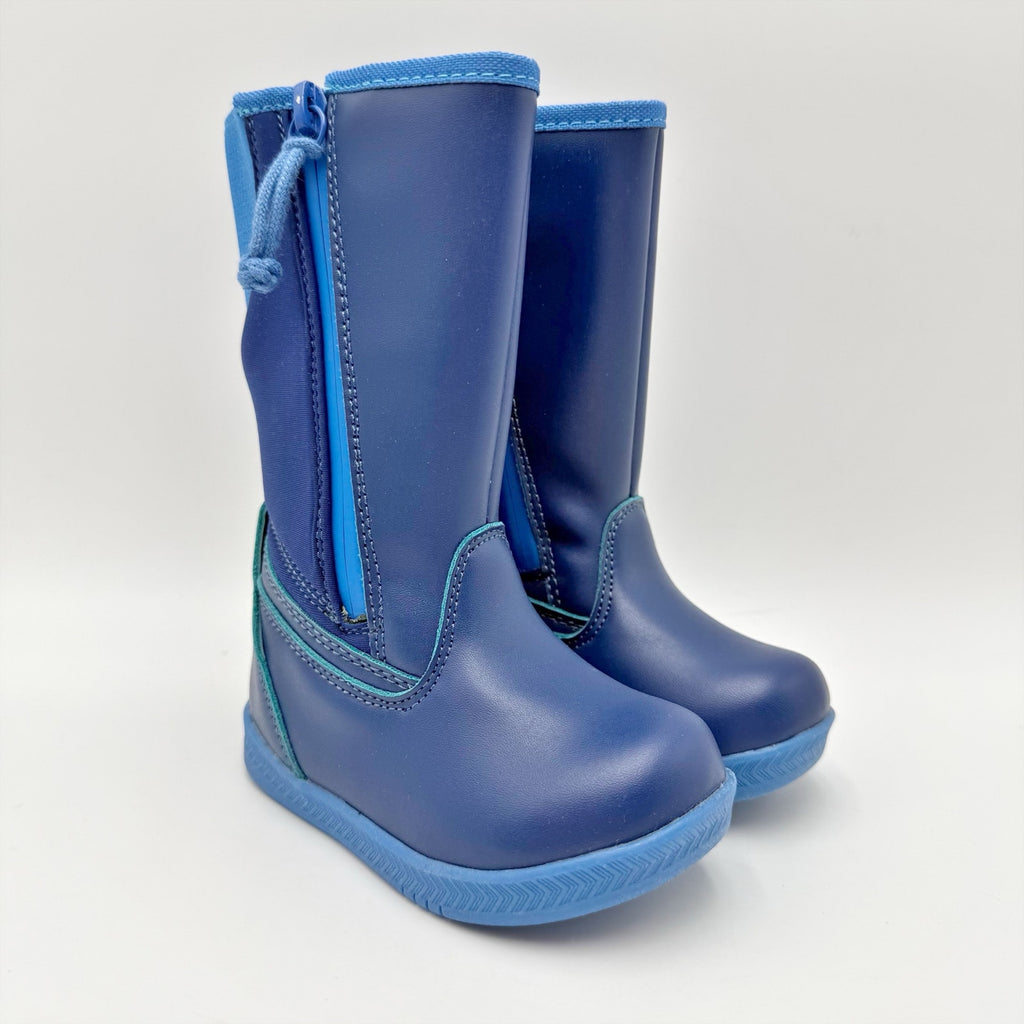 Billy Footwear Little Boys Rain Boots Size 5 Navy Blue Water Resistant NWOB