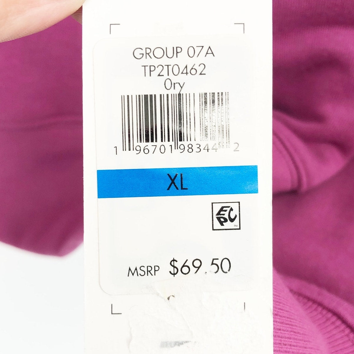 TOMMY HILFIGER SPORT Women's Colorblock Split Logo Hoodie XL Purple Crewneck NWT