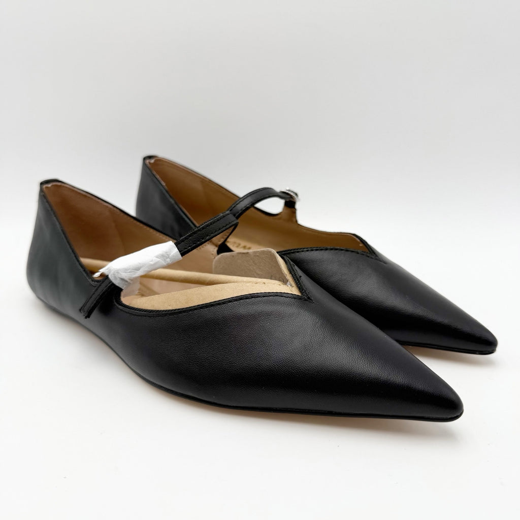 Sam Edelman Womens NOA Mary Jane Flats Size 7 M EU 37 Black Leather NIB