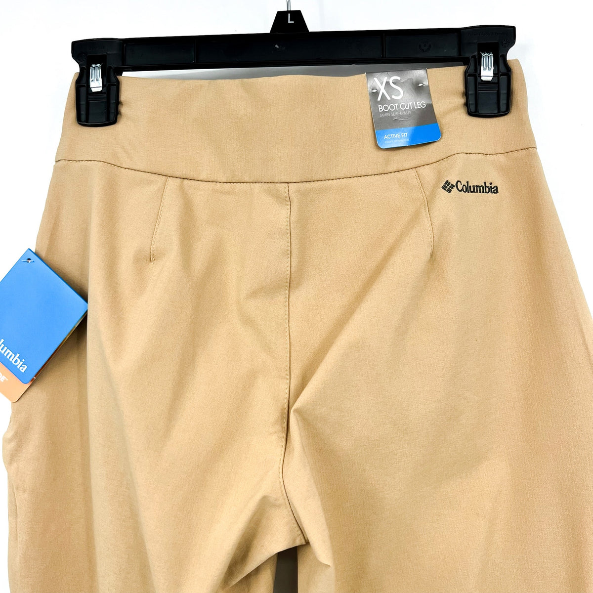 COLUMBIA Women's All Seasons Bootcut Pants XS Tan Canoe Pull On UPF 50 NWT