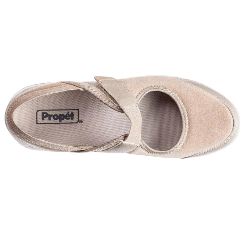 Propet Womens Onalee Mary Jane Shoes US 7 Narrow Beige Casual Flats Diabetic NIB