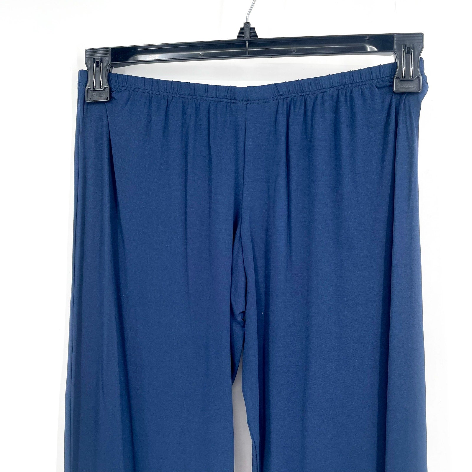 EBERJEY Women's Gisele Long PJ Set Small Navy Blue Ivory TENCEL Modal NWOT